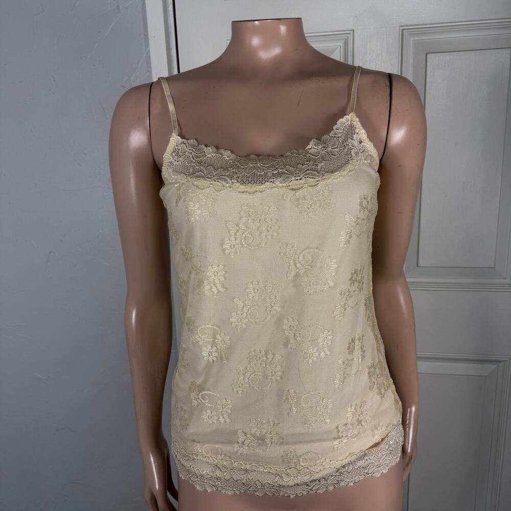 Vintage y2K Stargazer Women's Top S Tank Shirt Lace Floral Polyester Baby Z11